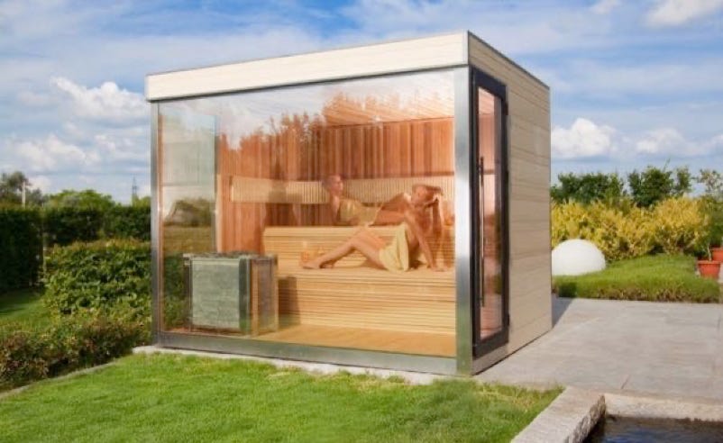 Outdoorsauna Luxury Saunahaus mit echten Luxus-Details