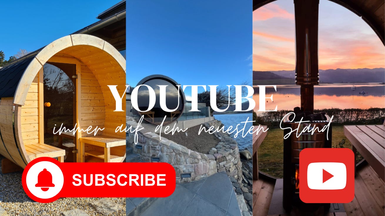 Youtube Kanal für Saunafässer